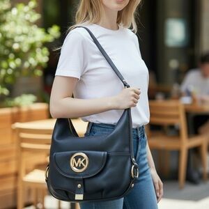 Michael Kors Dark Blue Hobo Bag